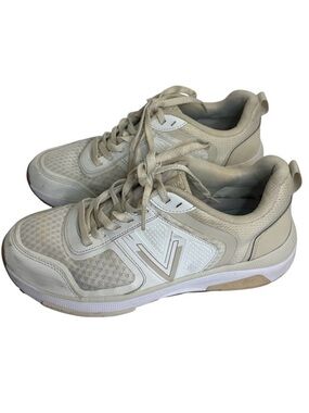 Vionic Women’s Walk Strider White and Cream walking Shoes with Mesh Support